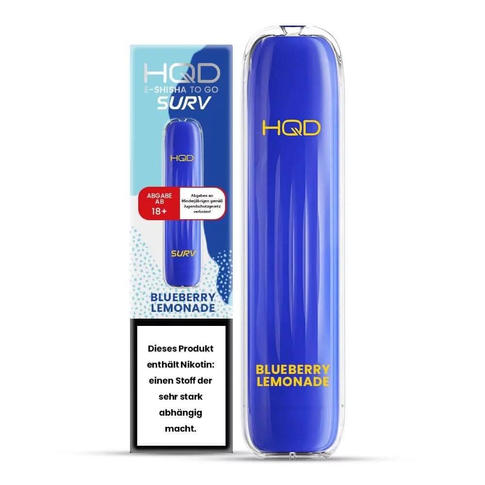 Genieße den HQD Surv Blueberry Lemonade, die perfekte Kombination aus süßem Blaubeer- und spritzigem Limonadengeschmack!
