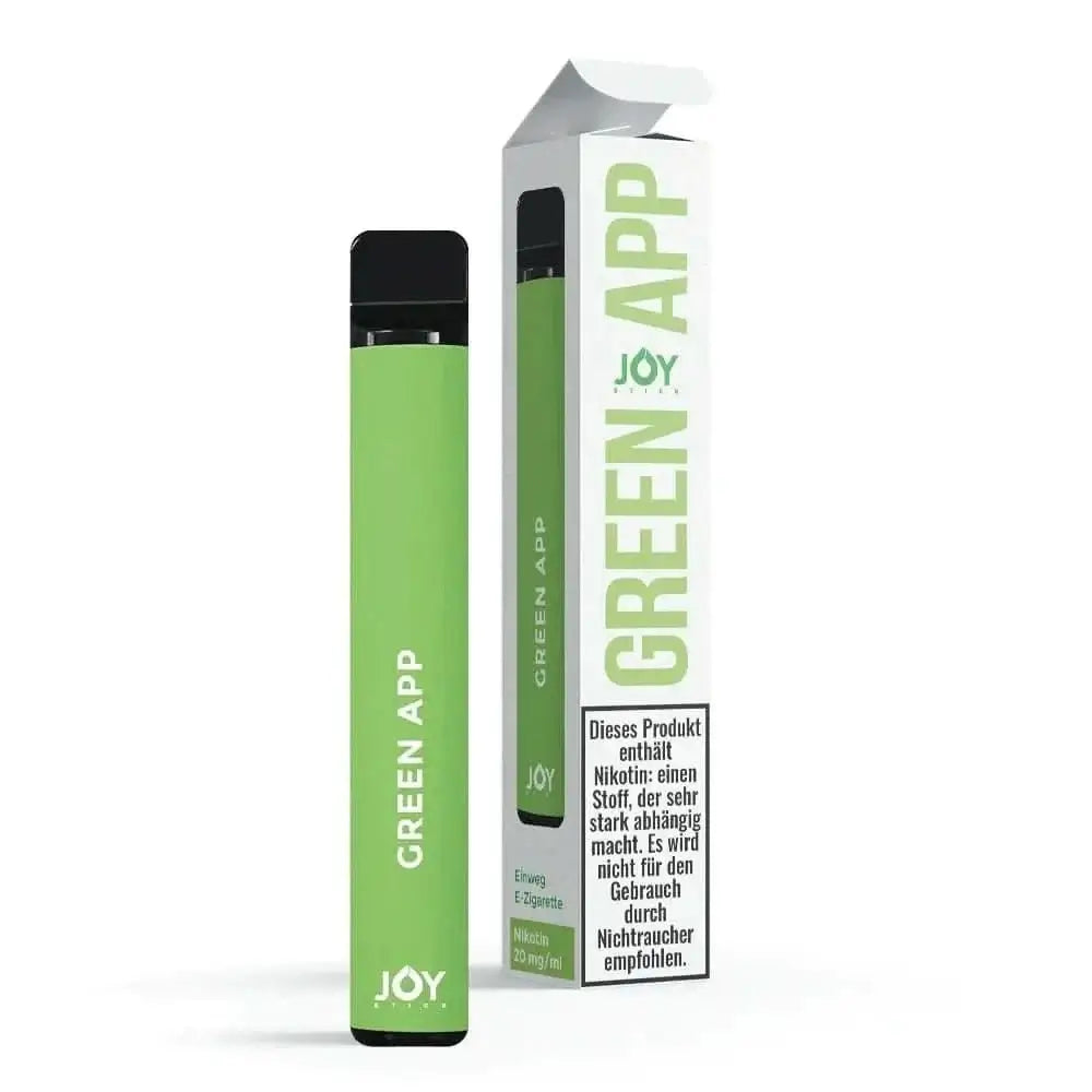 Alt Tag: Joy Stick Green App Vape Pen, frischer Geschmack von grünen Äpfeln, ideal zum Entspannen und Erfrischen der Sinne.