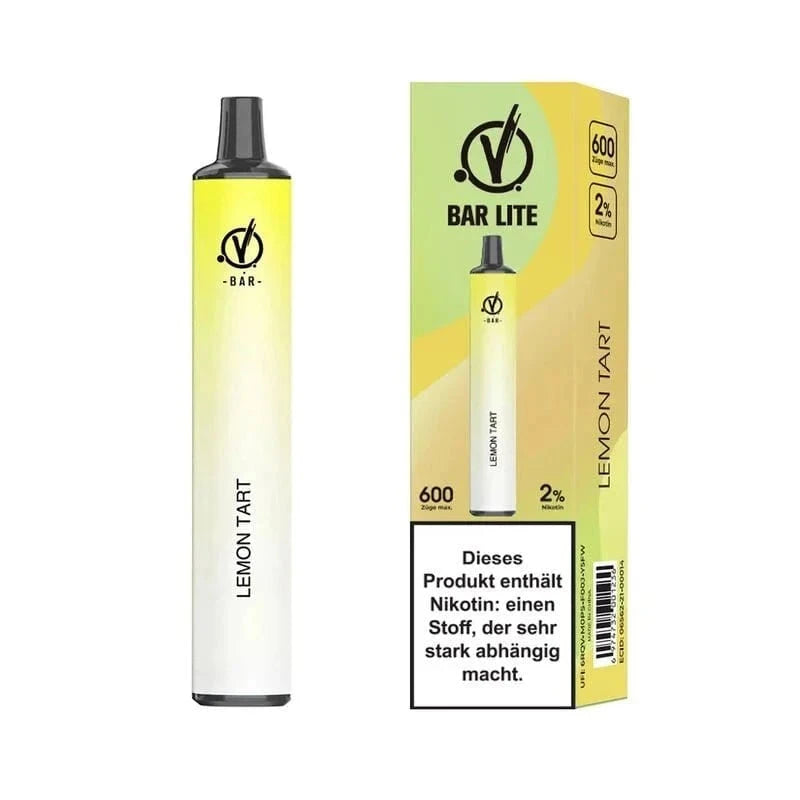 Linvo Bar Lite Einweg E-Zigarette, leckerer Lemon Tart Geschmack, einfach für Umsteiger und erfahrene Vaper. Nikotinhaltig.