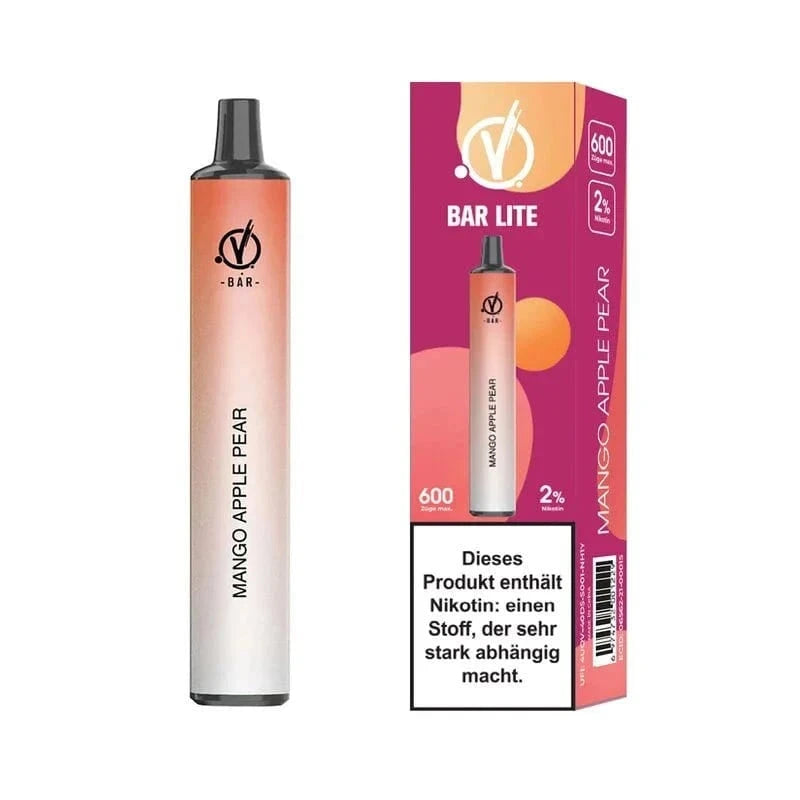 Erlebe den fruchtigen Geschmack der Linvo Bar Lite Einweg E-Zigarette in Mango Apple Pear. Perfekt für dampfen ohne Aufwand.