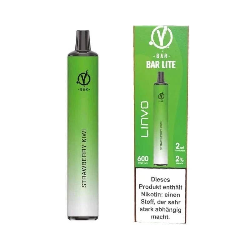 Linvo Bar Lite Einweg E-Zigarette in Strawberry Kiwi Geschmacksrichtung mit 2 ml, ideal für Einsteiger und erfahrene Vaper.