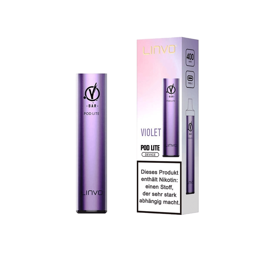 Entdecke das Linvo Pod Lite in violett, ideal für kreatives Vaping und ein individuelles Statement. Perfekt für Abenteurer wie dich!