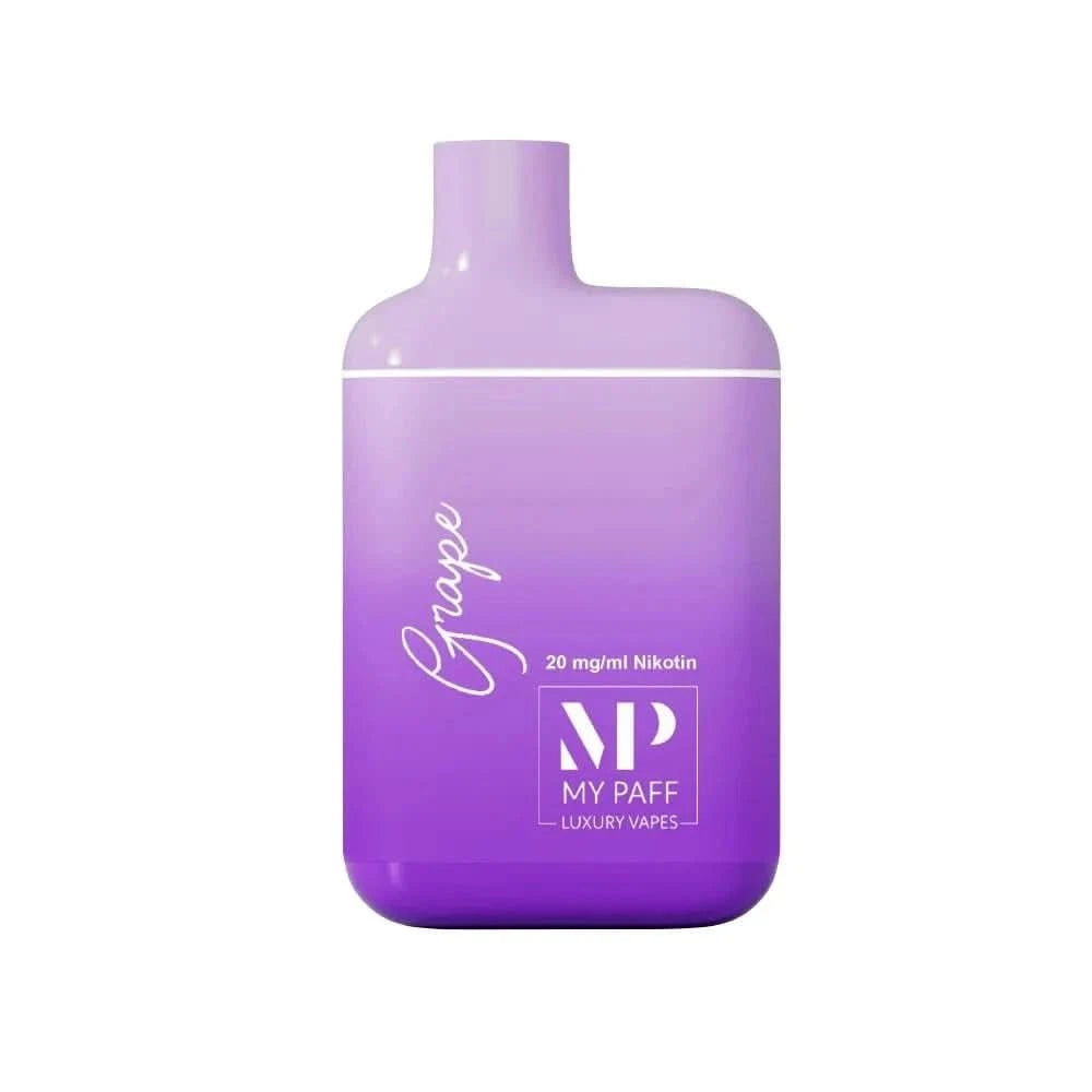 Lila My Paff Mini Einweg-Vape-Pen mit Traubengeschmack, 20 mg/ml Nikotin, für dein erfrischendes Dampferlebnis.