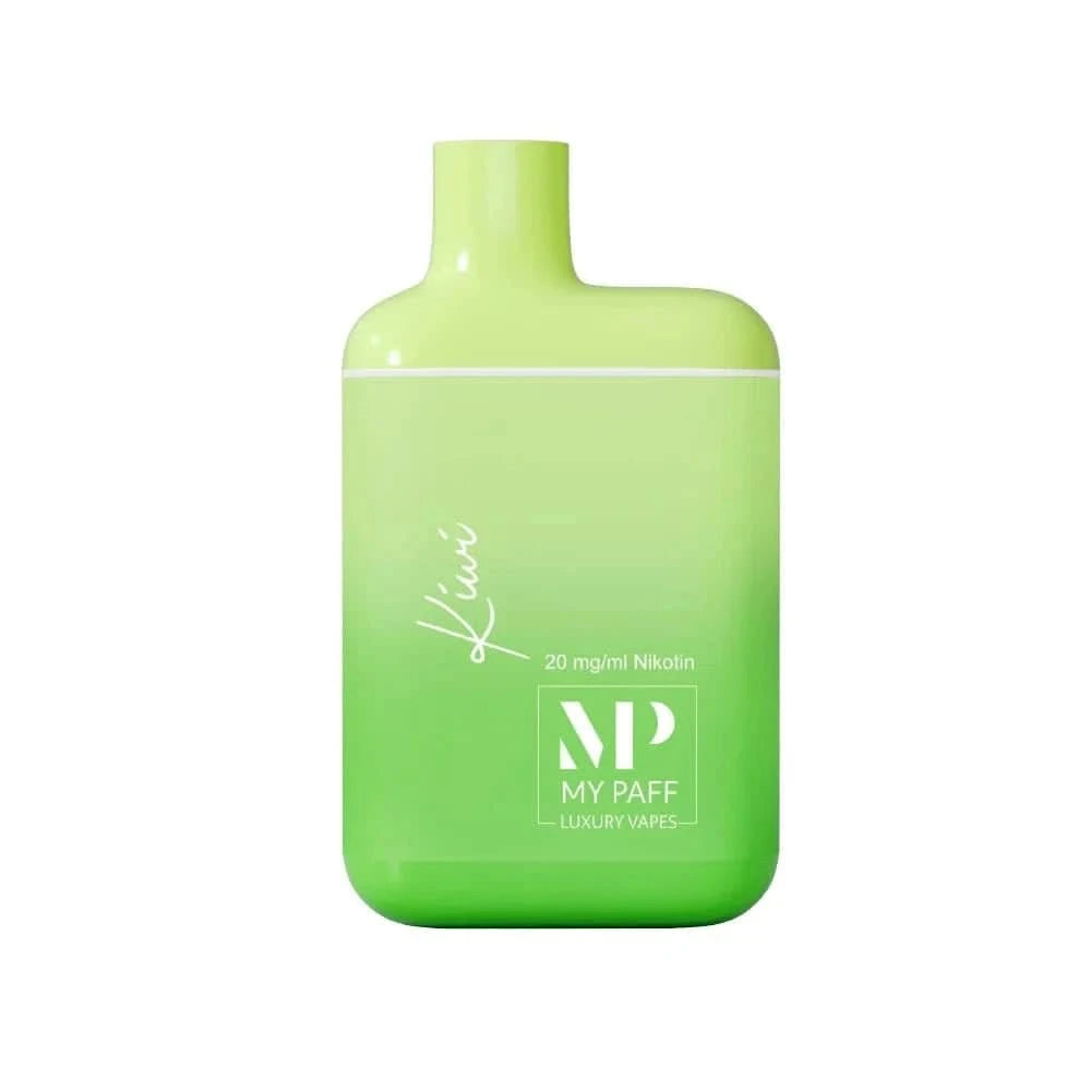 My Paff Mini Einweg-Vape Pen in Kiwi, dein handlicher Begleiter für erfrischendes Dampfen, mit Premiumgeschmack und leichtem Design.
