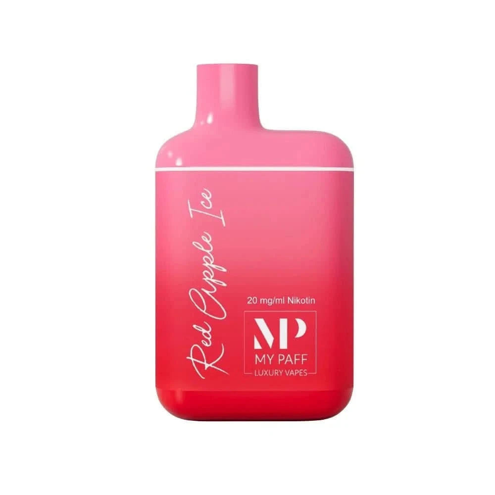 My Paff Mini Vape Pen in Red Apple Ice flavor, kompaktes Design, leicht und perfekt für dein erfrischendes Dampferlebnis
