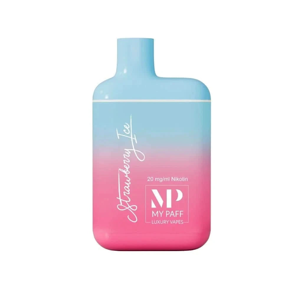 Alt Tag: My Paff Mini Strawberry Ice Vape Pen, handlich und stylisch in Pastellfarben, für dein erfrischendes Dampferlebnis.