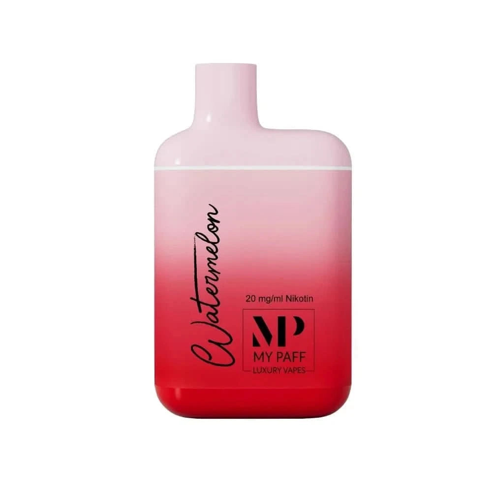 My Paff Mini Watermelon Vape Pen: Dein handlicher, luxuriöser Einweg-Vape für erfrischende Dampferlebnisse, 20 mg/ml Nikotin.
