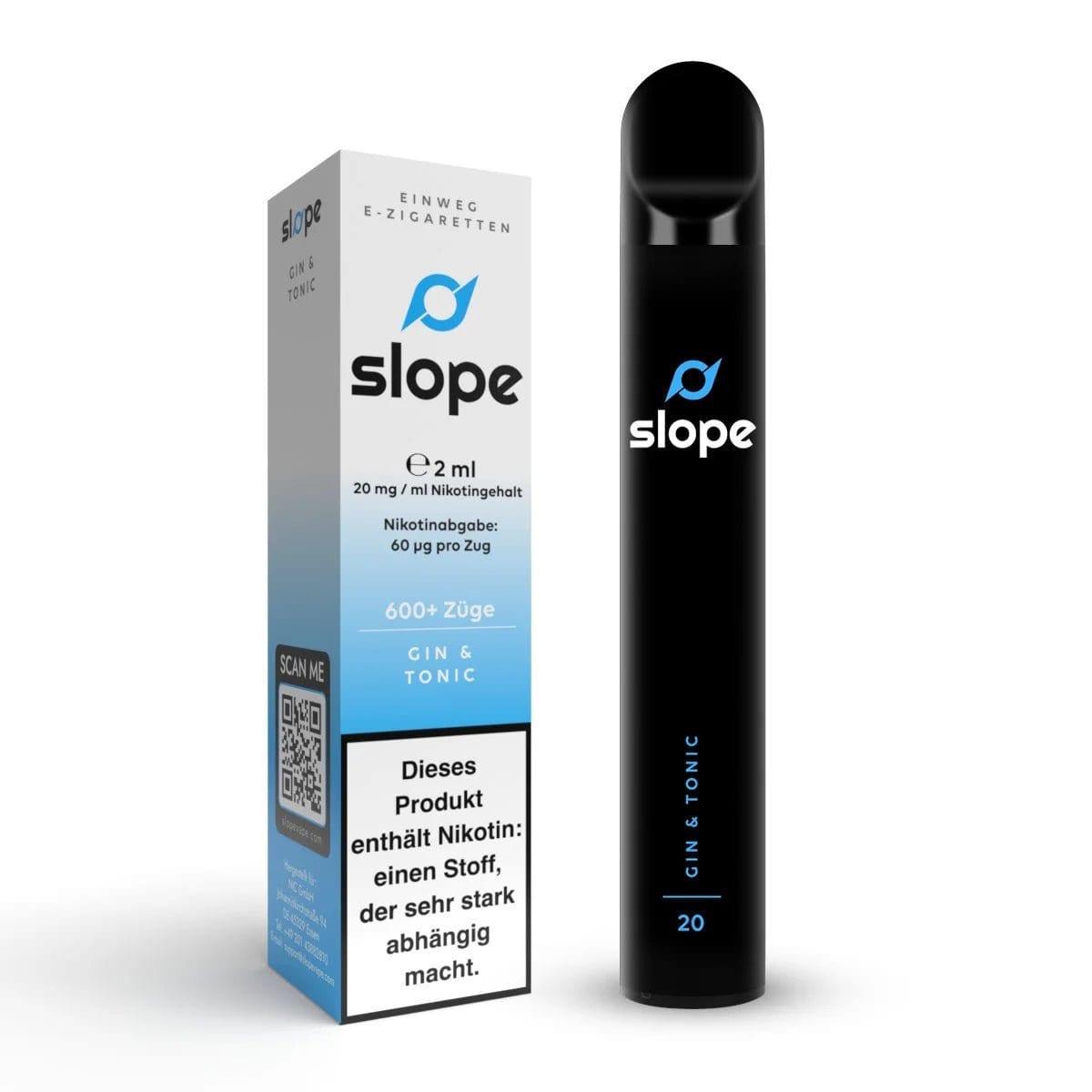 Slope Gin & Tonic Einweg E-Zigarette, Genuss für Cocktail-Liebhaber, 600 Züge, elegantes Design, intensiv würziger Geschmack