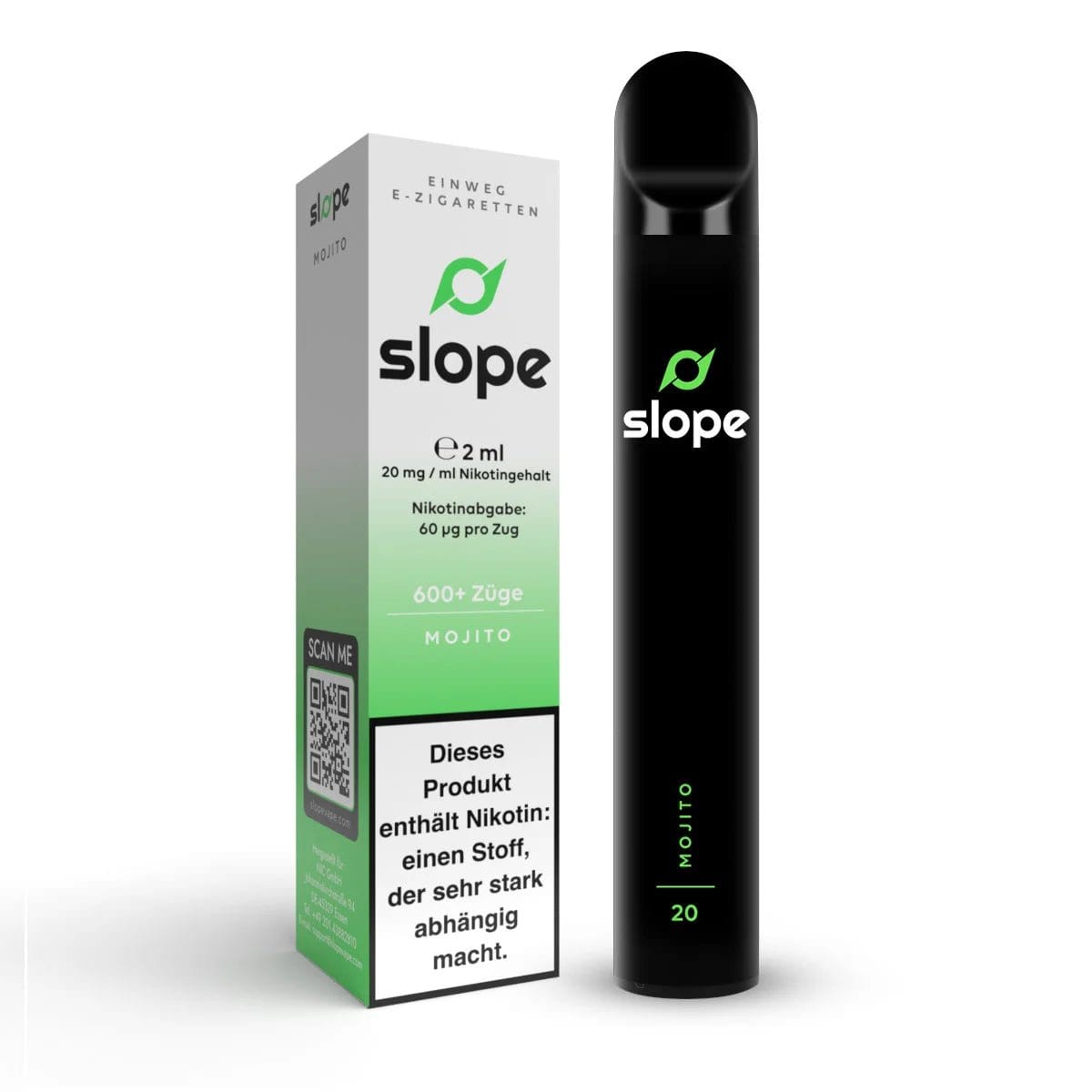 Einweg E-Zigarette Slope Mojito mit frischem Minzaroma und spritziger Limette, ideal für karibisches Vape-Erlebnis. Genieße den Geschmack!