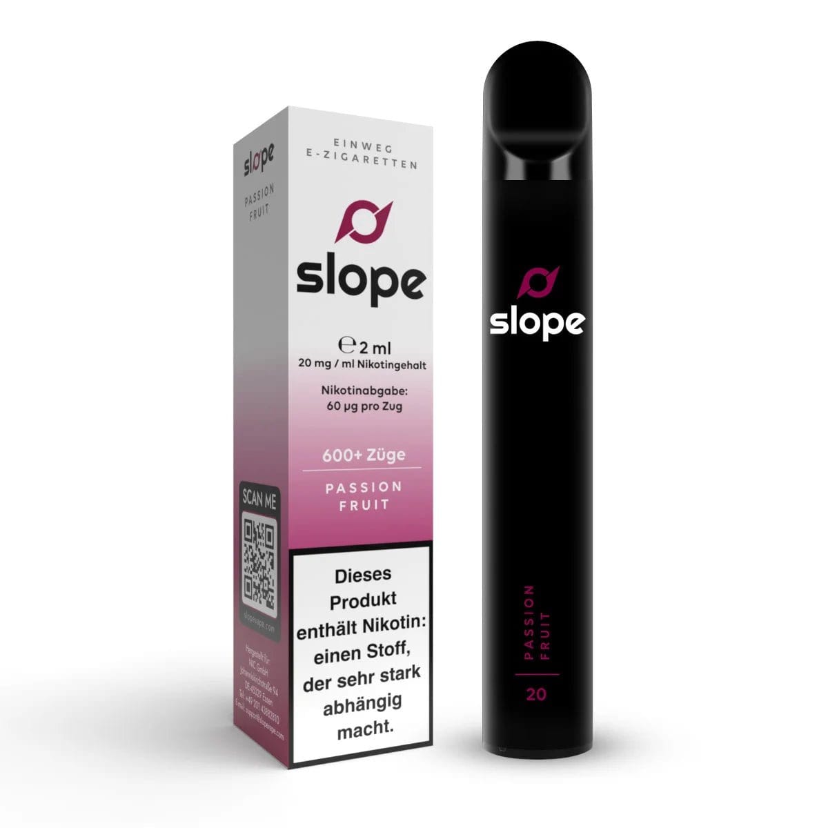 Entdecke die Slope Einweg E-Zigarette mit exotischem Passionsfrucht-Geschmack für über 600 Züge pures Aroma.