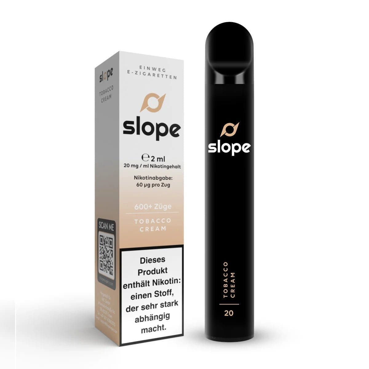 Alt Tag: Genieße den reichhaltigen Geschmack der Nic Slope Tobacco Cream Einweg E-Zigarette mit Tabak und Sahne Aroma.
