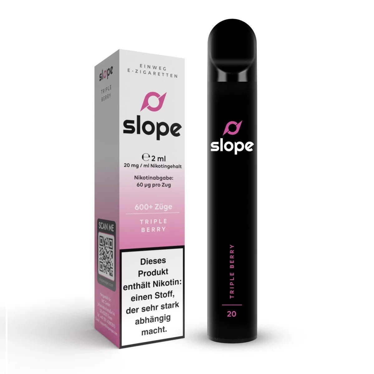 Entdecke Slope Triple Berry Einweg E-Zigarette mit Erdbeer-, Himbeer- und Blaubeer-Aromen. Ideal für Beerenliebhaber.
