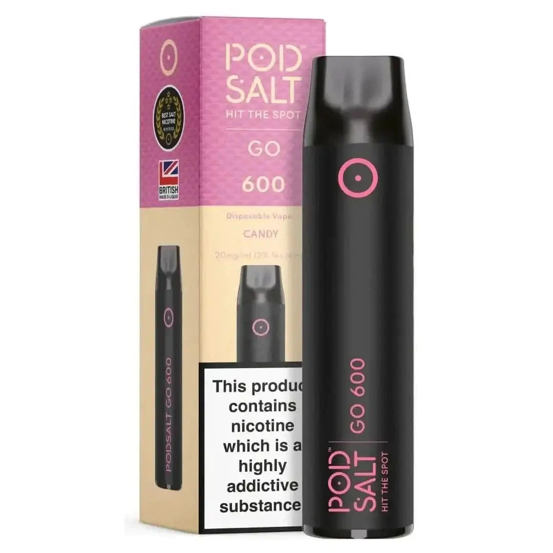Pod Salt Go 600 Candy E-Zigarette – Erlebe den süßen Zuckerwatte-Geschmack und tauche ein in nostalgische Jahrmarktmomente. Ideal für den süßen Genuss!