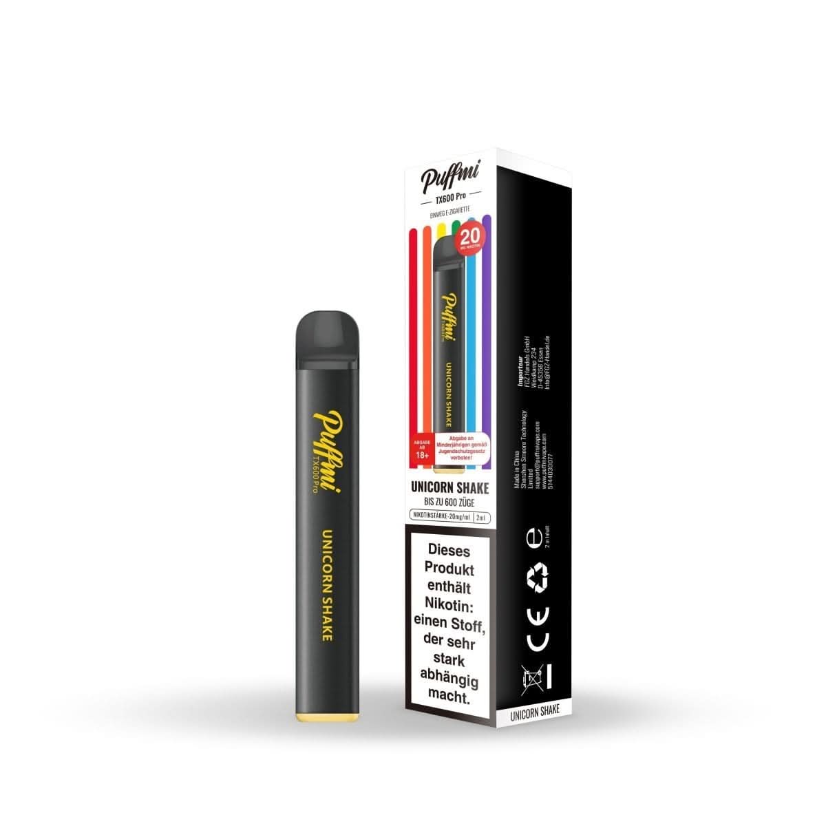 Vaporesso Puffmi TX600 Pro Unicorn Shake - Verspielter und bunter Dampfstift für ein einzigartiges Geschmackserlebnis.