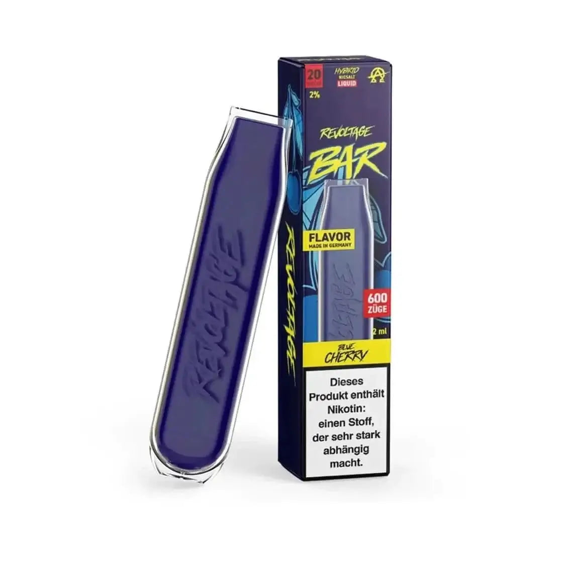 Revoltage Bar Blaue Kirsche E-Zigarette mit intensiv-fruchtigem Geschmack, perfekt für dich als Vaper auf der Suche nach Balance.