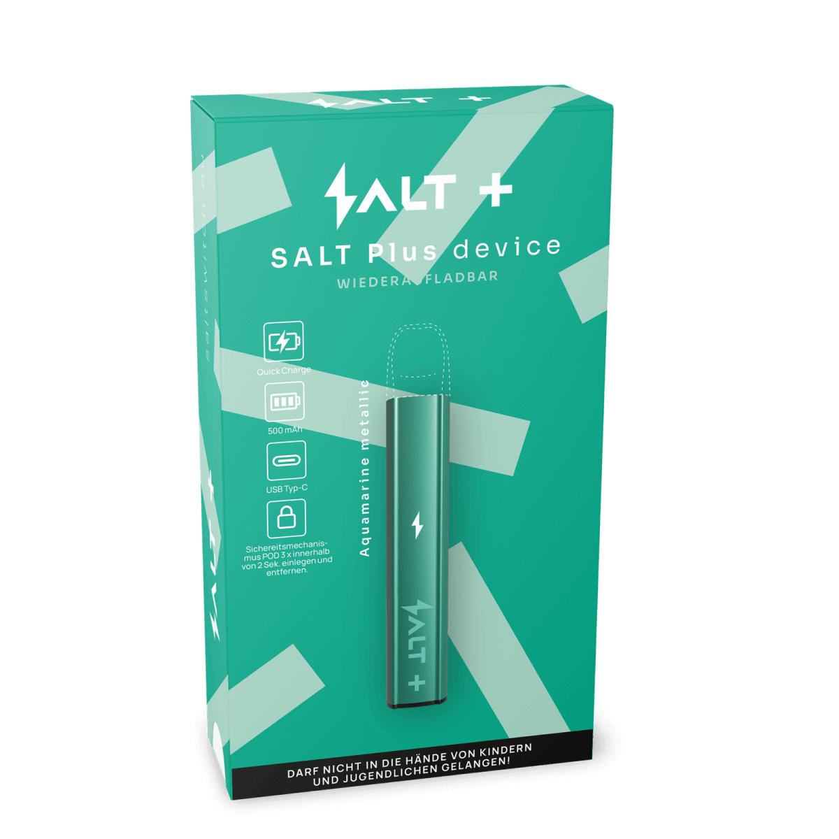 Pro Vape SALT+ Basisgerät in Grün Metallic, perfekte Wahl für dynamische Vaper, die auffallen wollen.