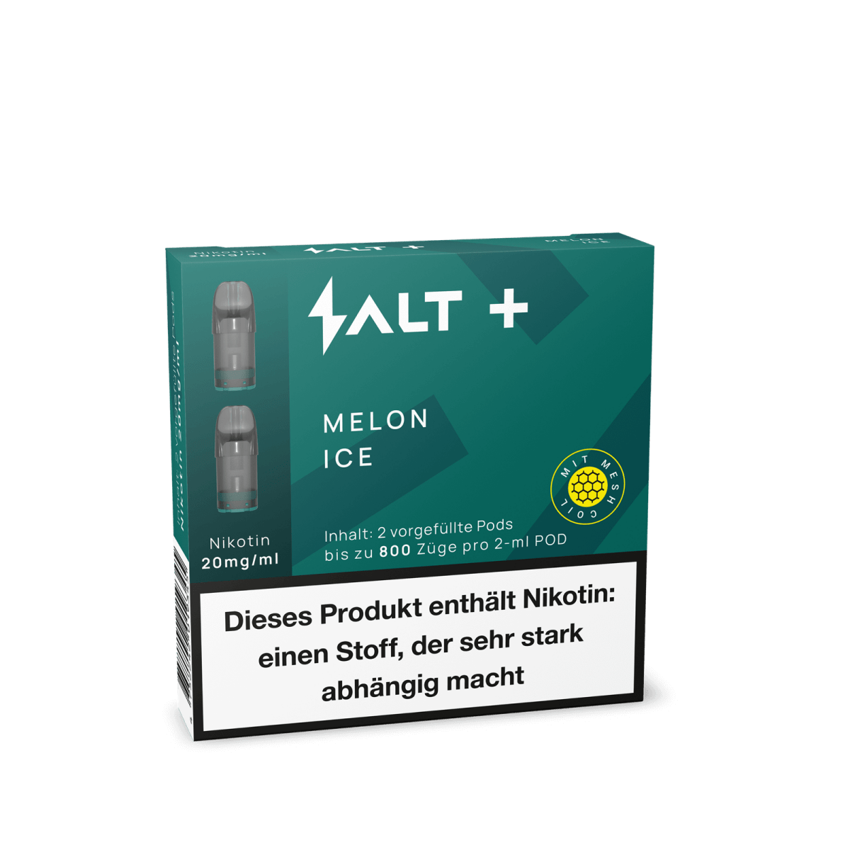 Probiere den SALT+ Pod Melone Ice: Frischer Wassermelonen-Geschmack mit kühlendem Menthol. Perfekt für deine sommerliche Erfrischung.