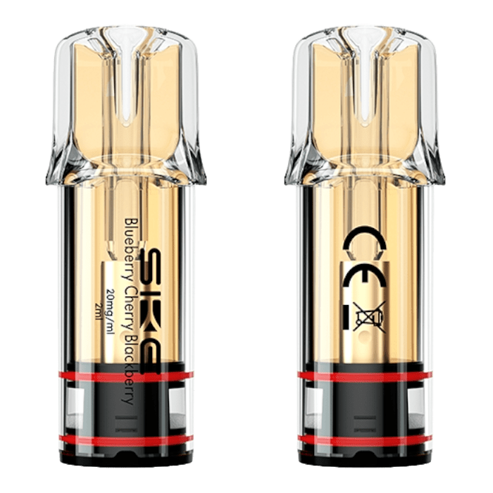 Zwei Crystal Plus Pods mit Blueberry-Cherry-Blackberry Geschmack für ein fruchtiges Dampferlebnis und beeindruckendes Aroma.