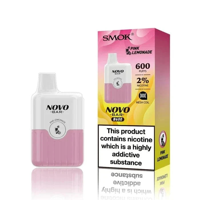 Tauche ein in die Welt des Vapens mit der SMOK Novo Bar 600 Pink Lemonade - dein neuer Begleiter für ein erfrischendes Dampf-Erlebnis!