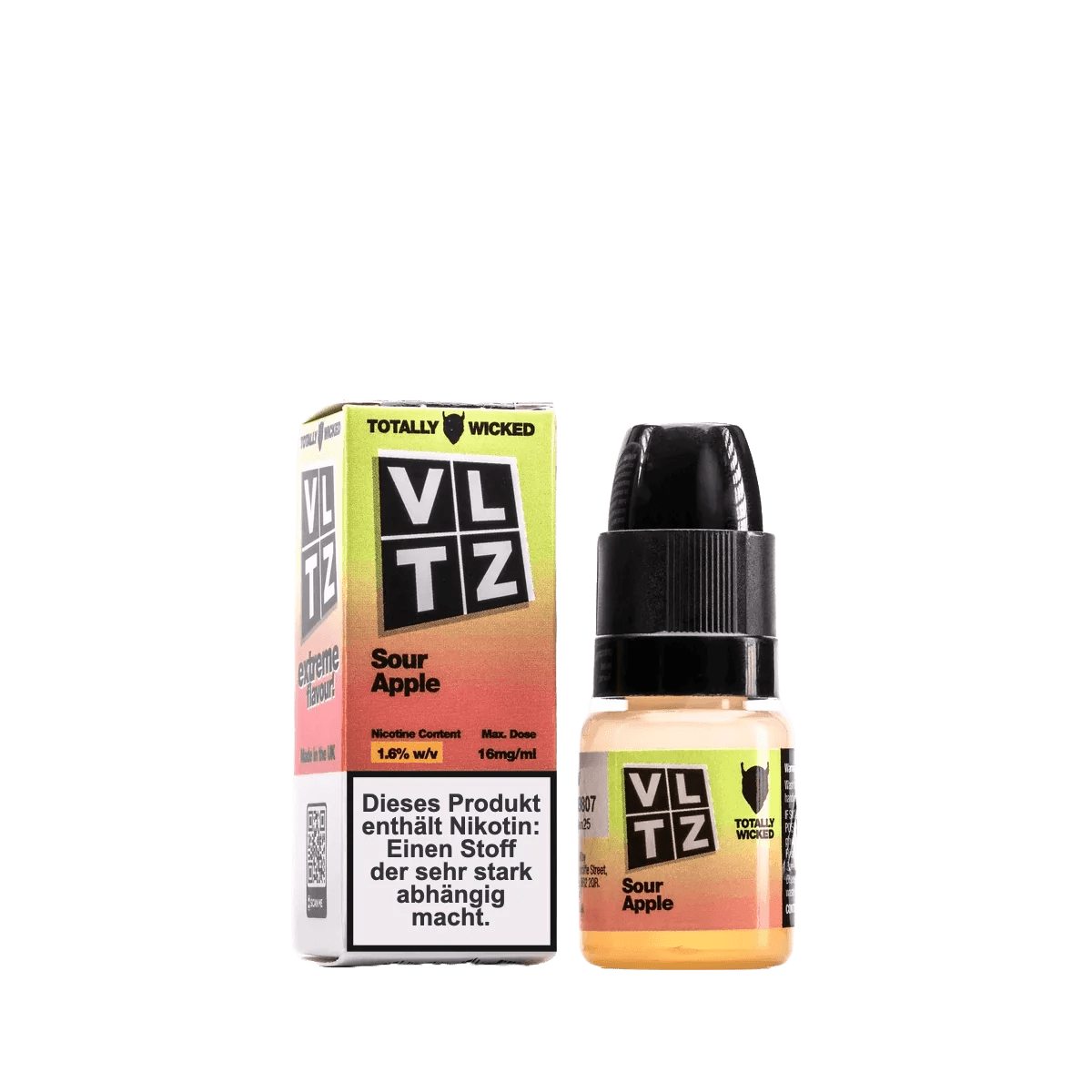 Entdecke VLTZ Sour Apple E-Liquid: Intensiver Apfelgeschmack für dein E-Zigarette Erlebnis. Perfekte Nikotinsalz-Lösung!