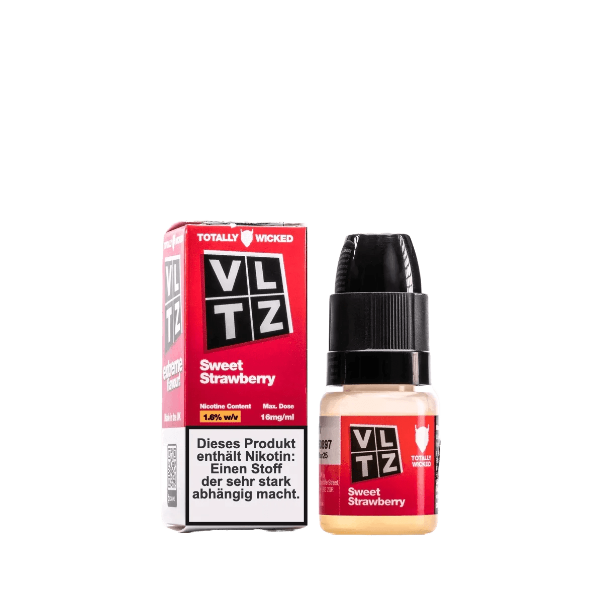 Entdecke VLTZ E-Liquid Sweet Strawberry mit natürlichem Erdbeeraroma, perfekt für deinen fruchtigen Dampfgenuss.