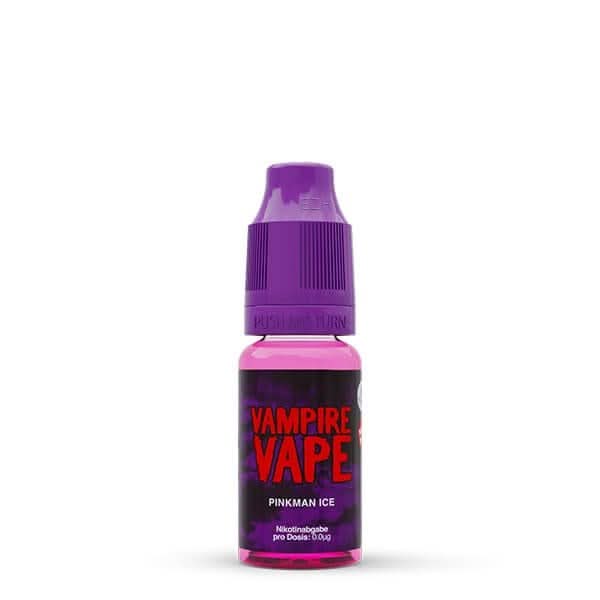 Vampire Vape Pinkman Ice E-Liquid mit roter Frucht, Zitrone und Menthol, perfekt für deine erfrischende Dampferfahrung.