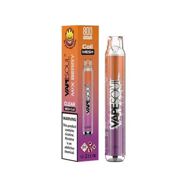 Vape Soul Clear Mixed Berry E-Zigarette - Erlebe den süßen und säuerlichen Beerenmix für deinen sommerlichen Dampfgenuss.