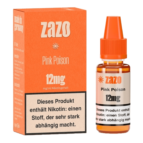 Alt Tag: Zazo Pink Poison E-Liquid - Exotischer Fruchtmix mit Menthol, um deine Sinne zu begeistern. Ideal für Frucht- und Mentholfans.