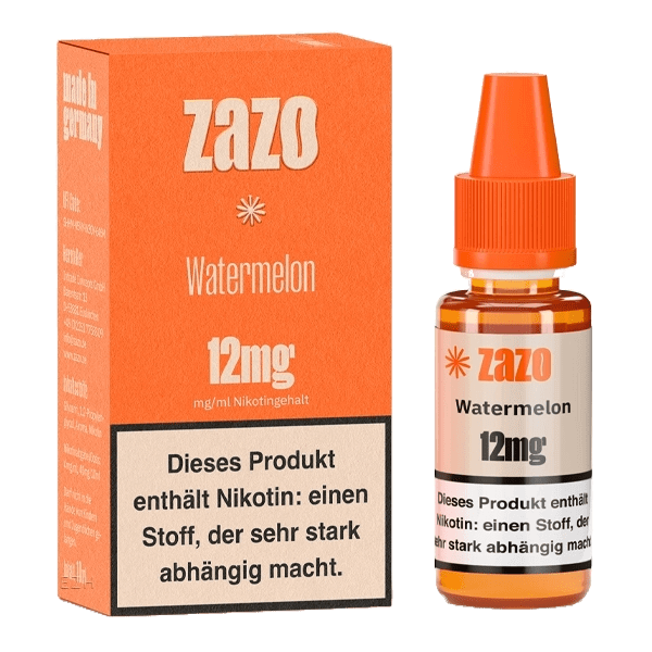 Zazo Watermelon E-Liquid 12mg - Erlebe den frischen Wassermelonen-Geschmack. Ideal für heiße Tage und erfrischende Auszeiten.