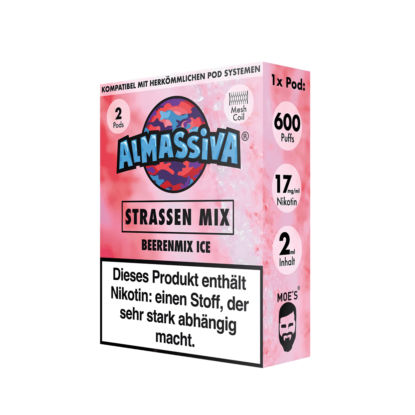 Almassiva Pod 2er Set Strassen Mix Beerenmix Menthol Verpackung