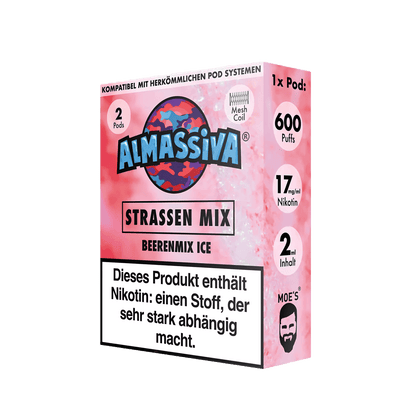 Almassiva Pod 2er Set Strassen Mix Beerenmix Menthol Verpackung
