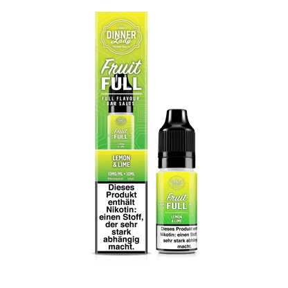 Erlebe die spritzige Frische von Dinner Lady Bar Salts Lemon & Lime, perfekt für ein zitroniges Dampferlebnis.
