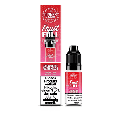Dinner Lady Bar Salts Erdbeere Wassermelone, fühl den süßen Fruchtmix aus Erdbeeren und Wassermelonen in einer 10ml Flasche.