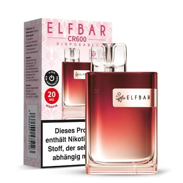 Alt Tag: Entdecke den fruchtigen Genuss der Elfbar CR600 Apple Peach E-Zigarette, perfekt für ein frisches Dampf-Erlebnis.