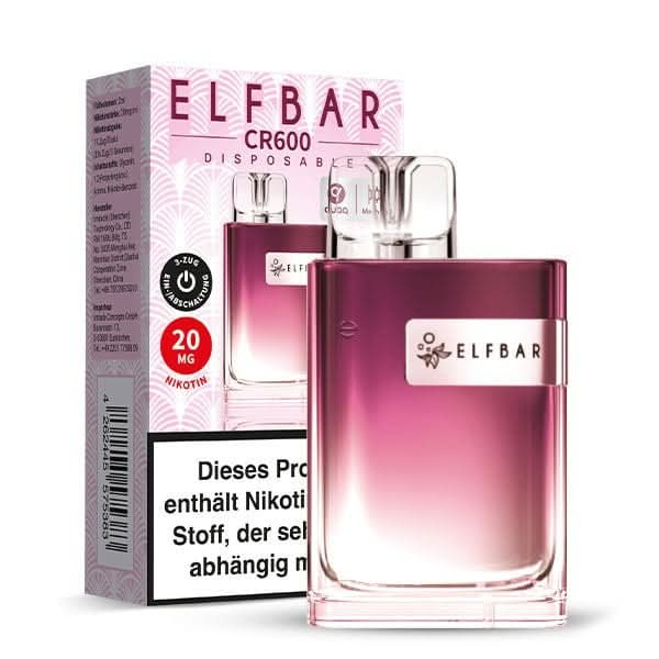 Elf Bar CR600 - Strawberry Ice (Erdbeere Menthol) Einweg-Vape - EAN - von vape-dealer.de