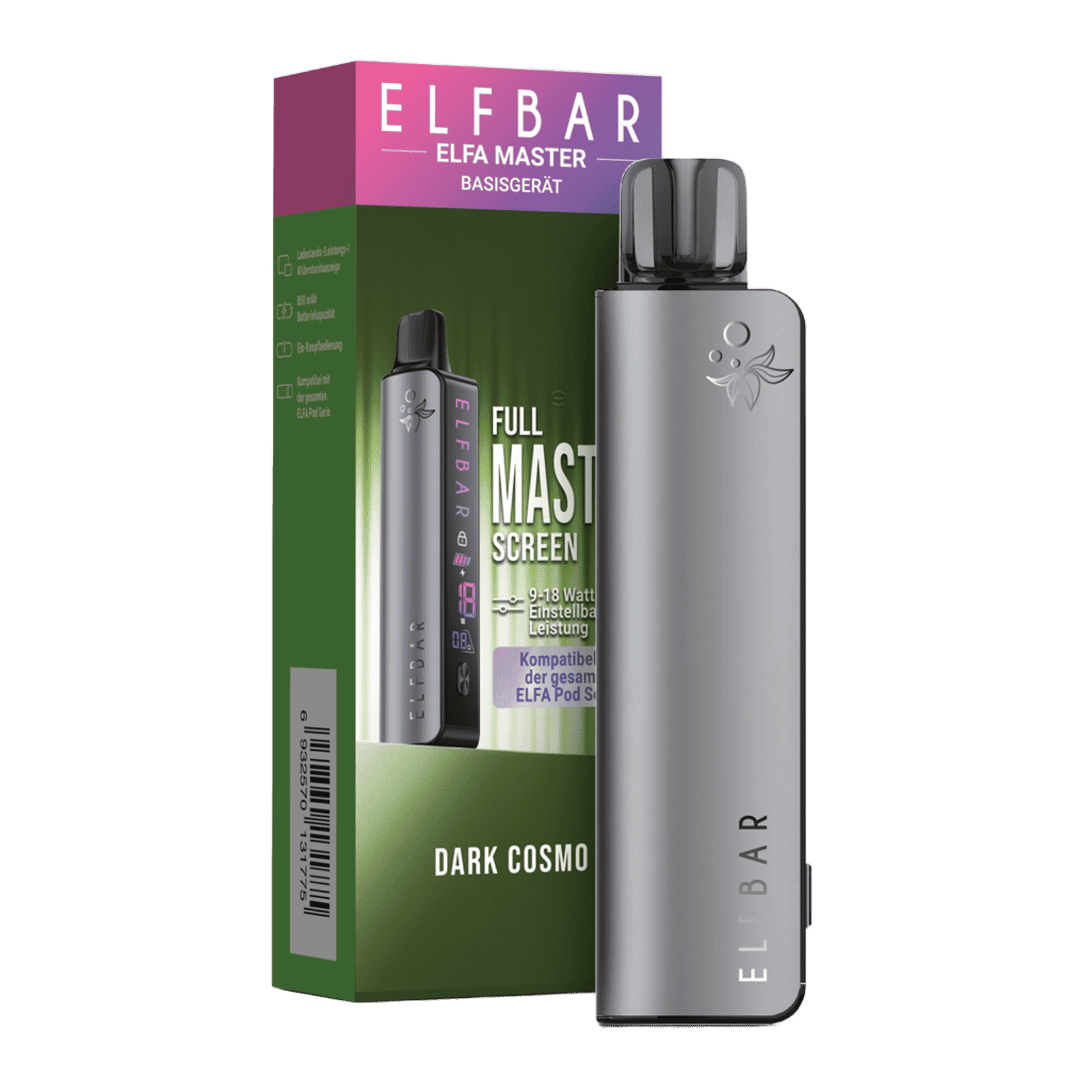 Elfbar Elfa Master Basisgert - Dark Cosmo (Grau Metallic) Mehrweg Pod-System kaufen Elfbar Elfa Master Basisgert - Dark Cosmo (Grau Metallic) Mehrweg Pod-System kaufen
