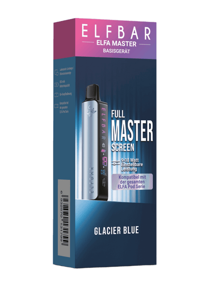 Entdecke das Elfa Master Basisgerät in Glacier Blue. Der Blaue Metallic-Look bringt Stil in deinen Alltag.