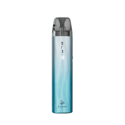 ElfX Pod Kit in Silber Blau für stilvollen Dampfergenuss. Perfekte Mischung aus frischem Silber und beruhigendem Blau.