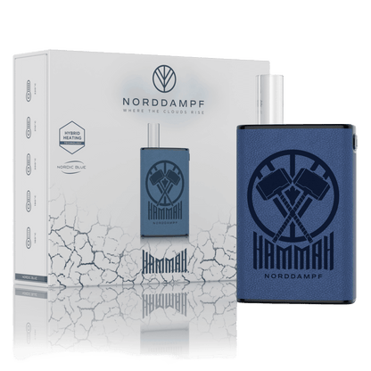 Norddampf HAMMAH Vaporizer in Nordic Blue, modern und leistungsstark für stylische Abenteuer.