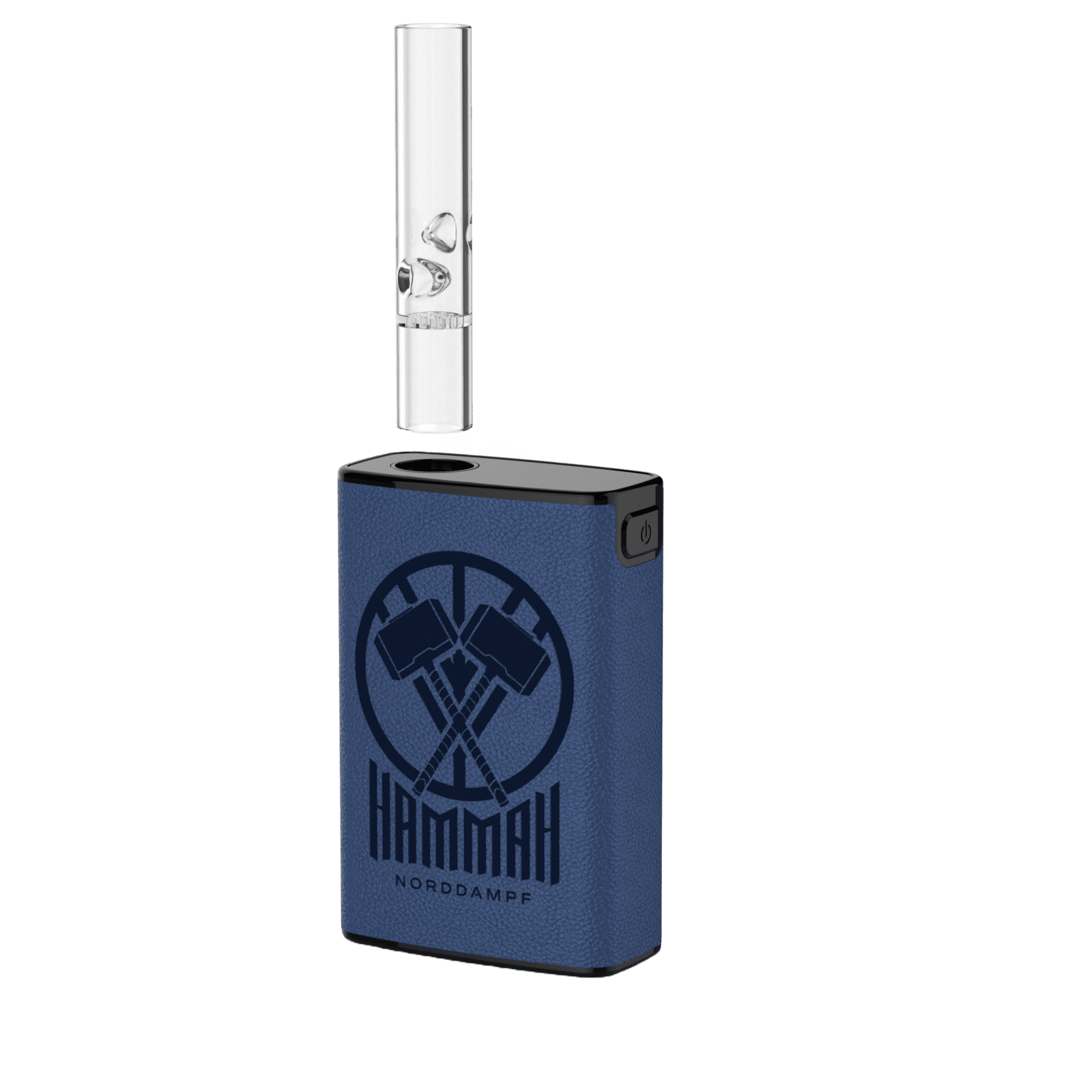Norddampf HAMMAH Vaporizer in Nordic Blue with sleek design inspired by Nordic fjords, combining elegance with advanced technology.