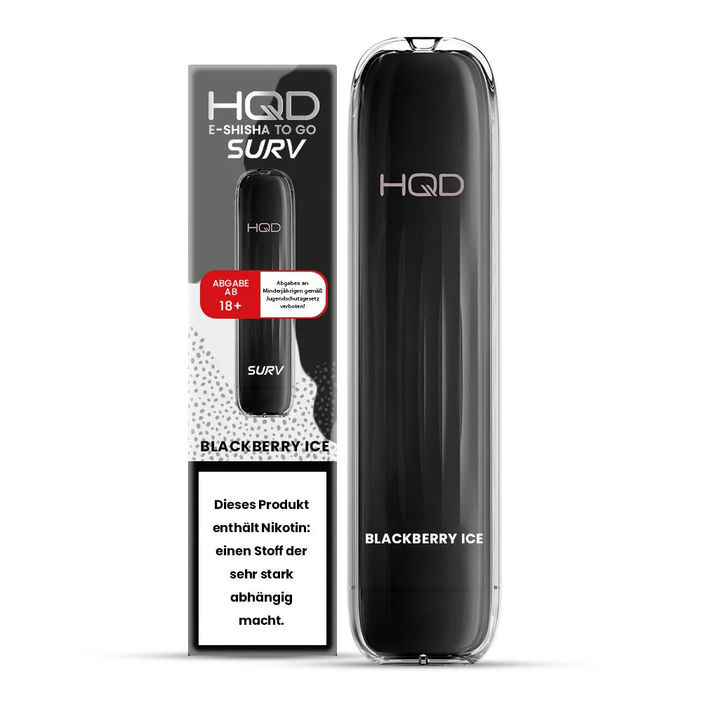 HQD Surv - Blackberry Ice (Brombeere Menthol) Einweg-Vape - EAN 6974866042303 - von vape-dealer.de
