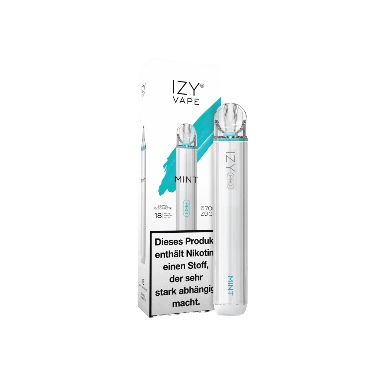 Izy Pro - Mint Vape: Erfrischender Minzgeschmack in schlanker, eleganter Verpackung für belebende Momente.