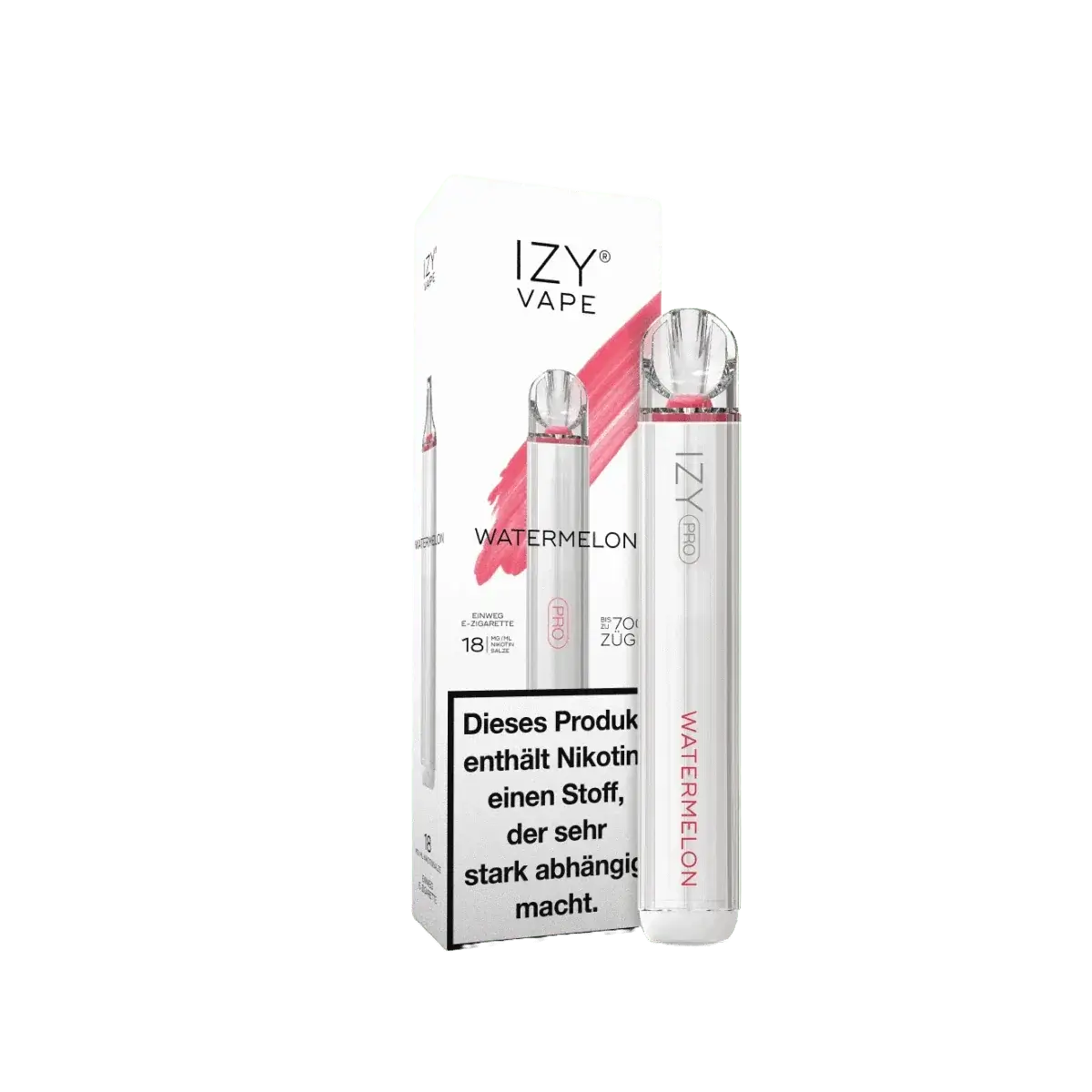 Izy Vape Izy Pro - Watermelon (Wassermelone) Einweg-Vape - EAN 3858893405276 - von vape-dealer.de