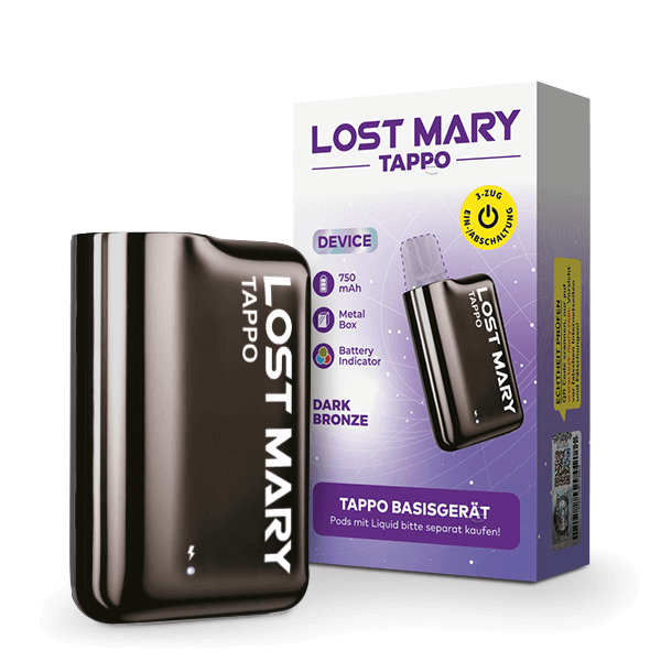 Lost Mary Tappo Basisgerät Dunkelbronze, stilvoll und elegant für ein luxuriöses Dampferlebnis. Jetzt entdecken!