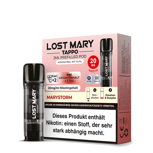 Lost Mary Tappo Pod (2er Set) - Marystorm (Energy Drink) Einweg Pod-System - EAN 4262445571439 - von vape-dealer.de