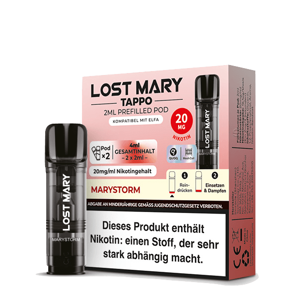 Lost Mary Tappo Pod (2er Set) - Marystorm (Energy Drink) Einweg Pod-System - EAN 4262445571439 - von vape-dealer.de