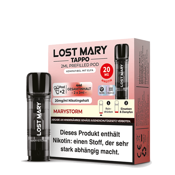 Tappo Pod 2er Set von Marystorm: Dein Energy-Drink für unterwegs, kompakt und ideal für den täglichen Kick.
