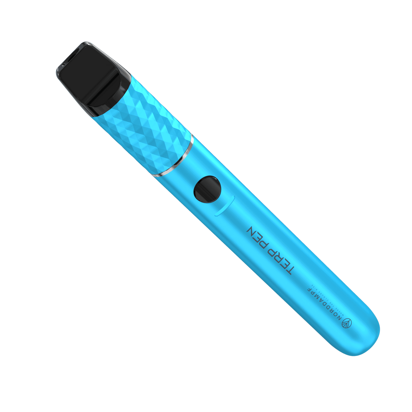 Terp Pen Vaporizer in Blau Metallic von Norddampf, kompakt und innovativ, ideal für Shisha-Fans und E-Zigaretten-Liebhaber.