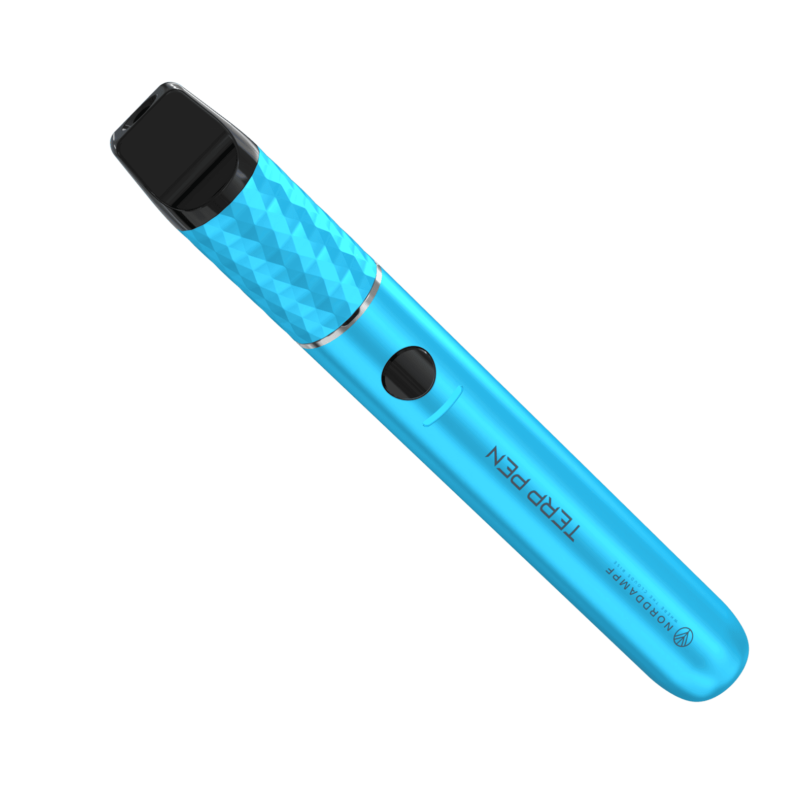 Terp Pen Vaporizer in Blau Metallic von Norddampf, kompakt und innovativ, ideal für Shisha-Fans und E-Zigaretten-Liebhaber.