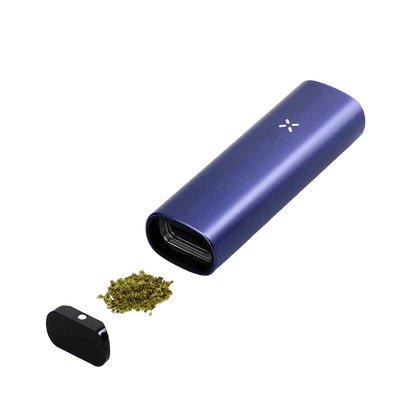 PAX Plus Vaporizer in Periwinkle Lila mit Kräutern – Hebe deine kreative Seite hervor und genieße farbenfrohe Sessions.
